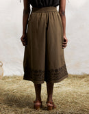 "Mivilud" embroidered culottes buckwheat