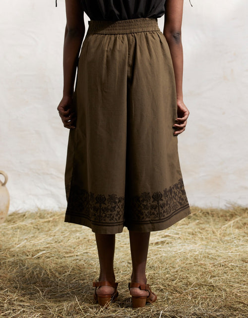 "Mivilud" embroidered culottes buckwheat