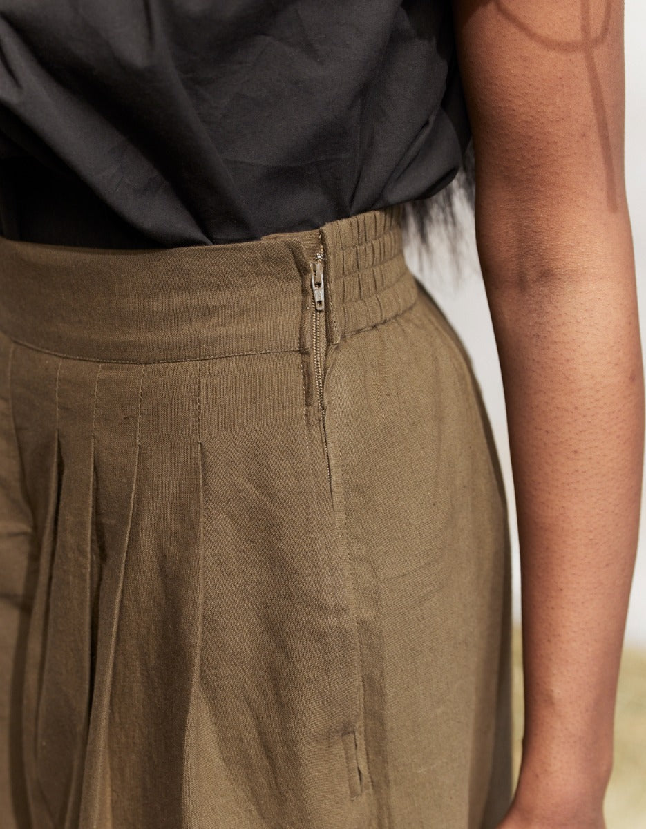 "Mivilud" embroidered culottes buckwheat