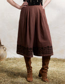 "Mivilud" embroidered culottes rosewood