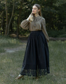 Jupe brodée 'Mivilud' noir maxi