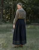 Jupe brodée 'Mivilud' noir maxi