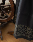 Jupe brodée 'Mivilud' noir maxi