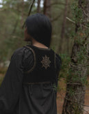 'Nelda' embroidered black velvet bodice
