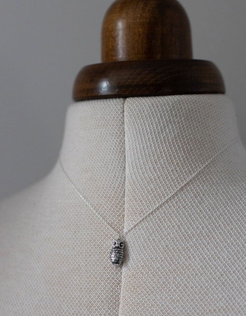 'Nightowl' Sterling silver pendant necklace with an Owl pendant