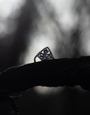 Bague 'Primula major' en argent et péridot