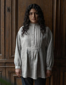 "René" French miller's shirt replica natural linen
