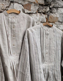 "René" French miller's shirt replica striped linen