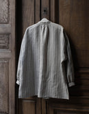 "René" French miller's shirt replica striped linen