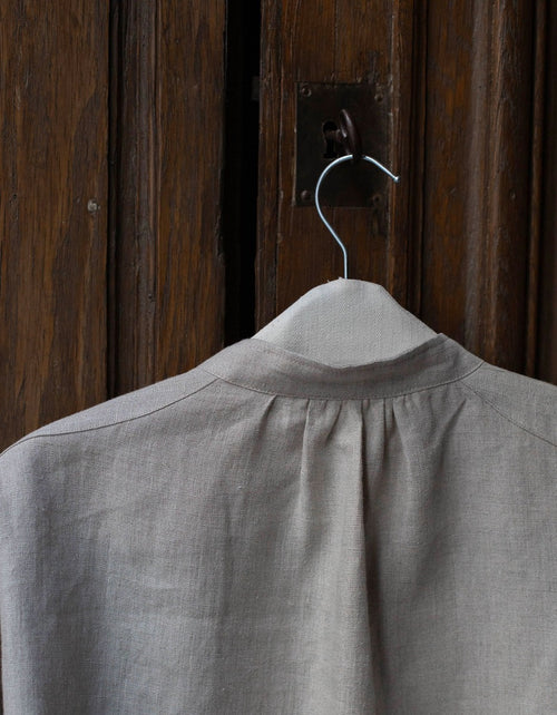 "René" French miller's shirt replica natural linen