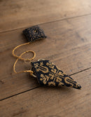 DIY kit 'The Embroiderer's Companion with Stork Scissors'. Mathilda Black Leaves
