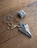 DIY kit 'The Embroiderer's Companion with Stork Scissors' - Mathilda Blue Leaves