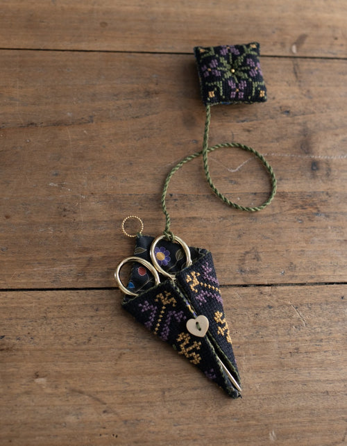 DIY kit 'The Embroiderer's Companion with Stork Scissors' - Millicent black