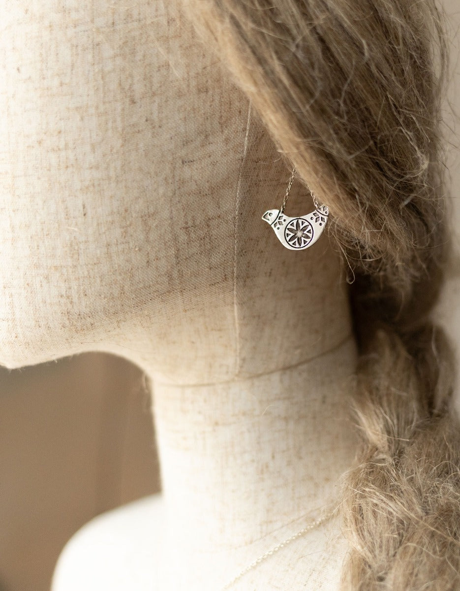 'Svyra' Lituanian earrings sterling silver
