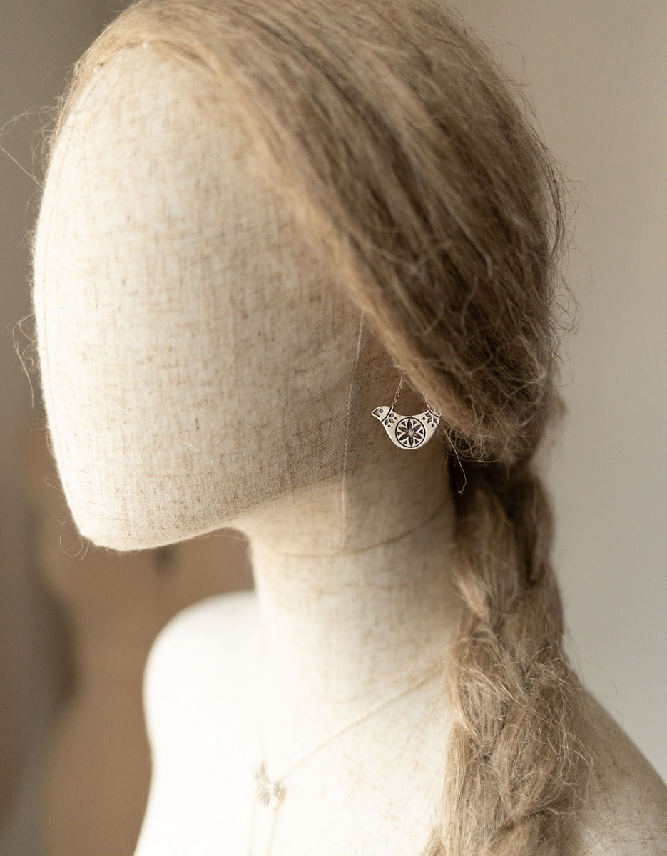 'Svyra' Lituanian earrings sterling silver