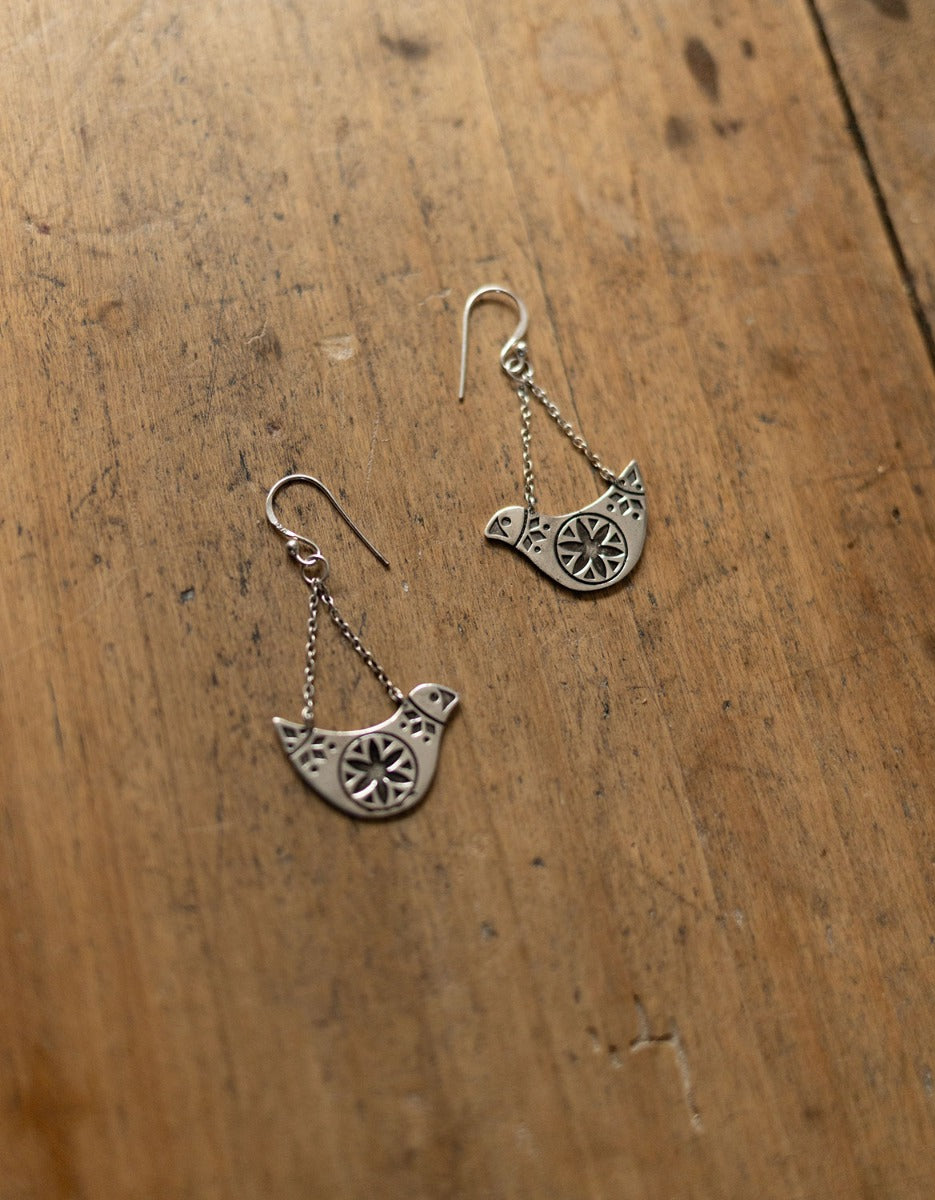 'Svyra' Lituanian earrings sterling silver