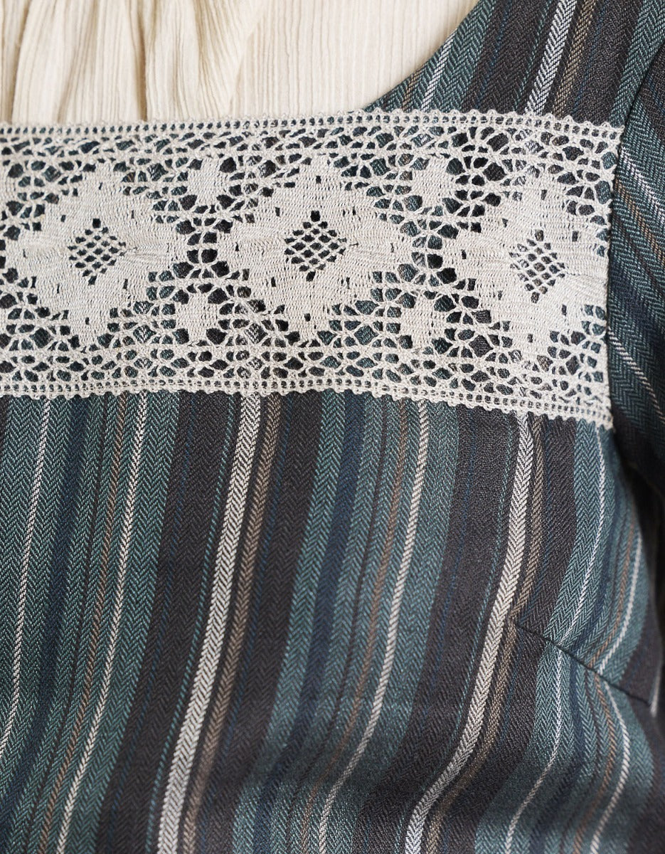 "Vanda" organic striped linen top