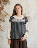 "Vanda" organic striped linen top