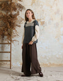 "Vanda" organic striped linen top