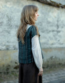 "Vanda" organic striped linen top