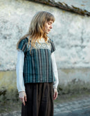 "Vanda" organic striped linen top