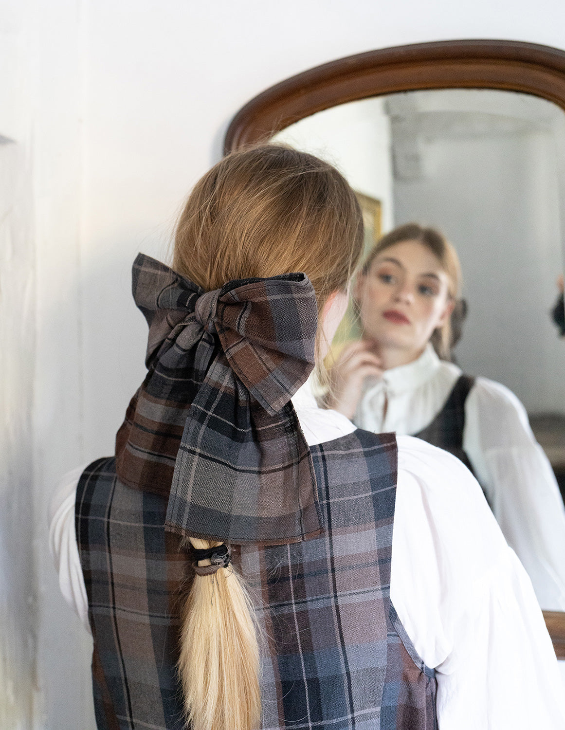 brown plaid / Taille unique