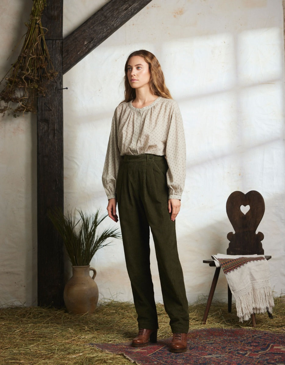 Corduroy Green Pants | Classic Yana Dress | Order Voriagh Online