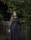 Veston tricoté 'Ilya' en pure laine noire anthracite