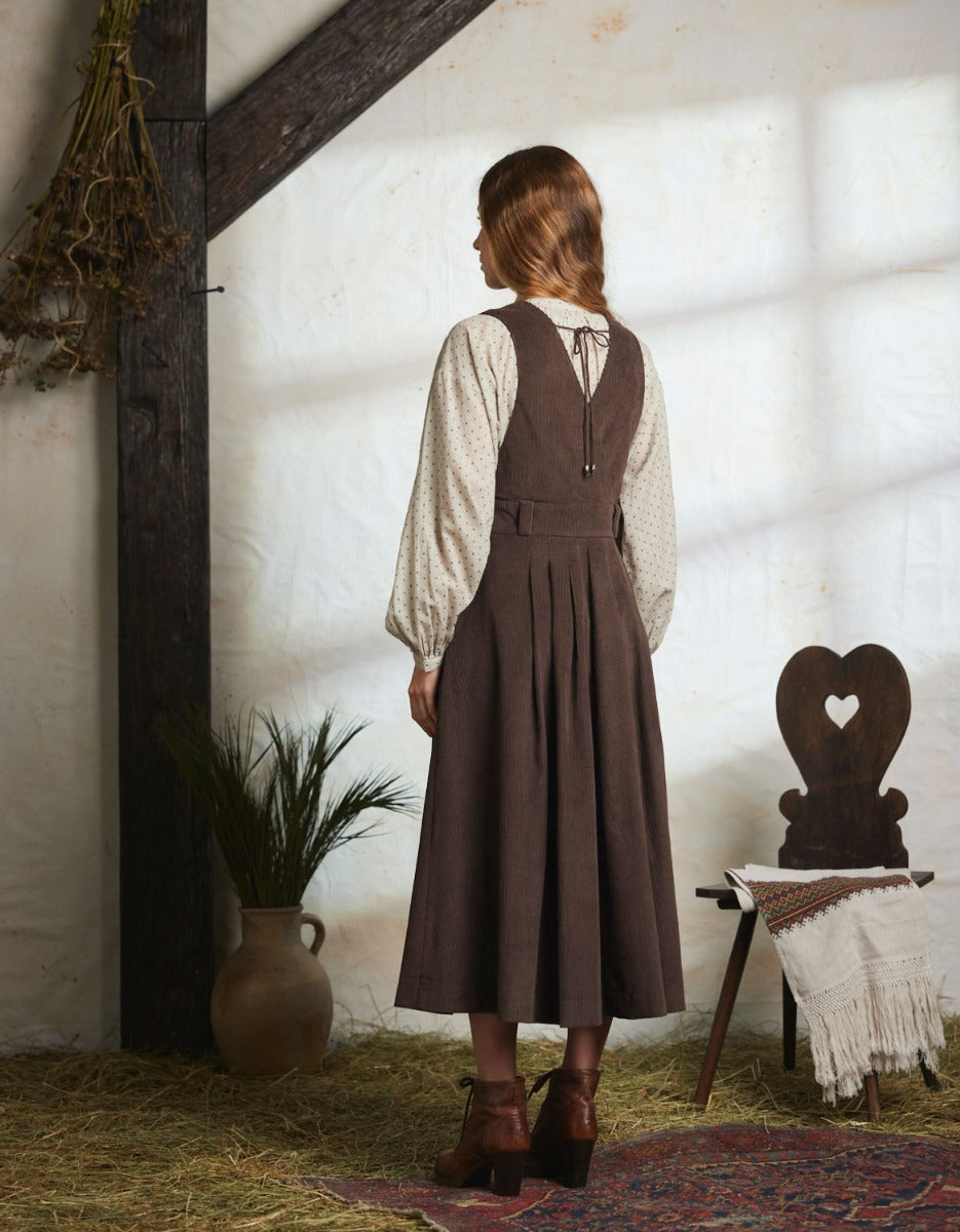 Yana Corduroy jumper Dress chestnut Yana Corduroy jumper Dress chestnut