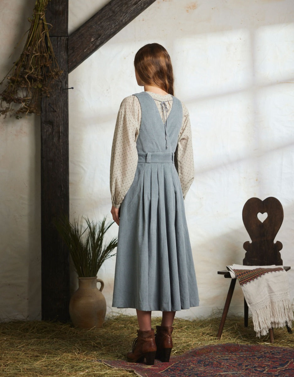Yana corduroy jumper Dress lagoon