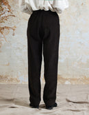 Pantalon 'Yana' en velours côtelé noir
