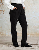 Pantalon 'Yana' en velours côtelé noir