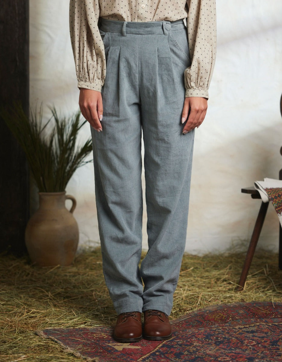 "Yana" corduroy pants lagoon