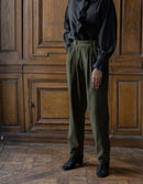 "Yana" corduroy pants moss green