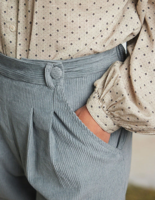 "Yana" corduroy pants lagoon