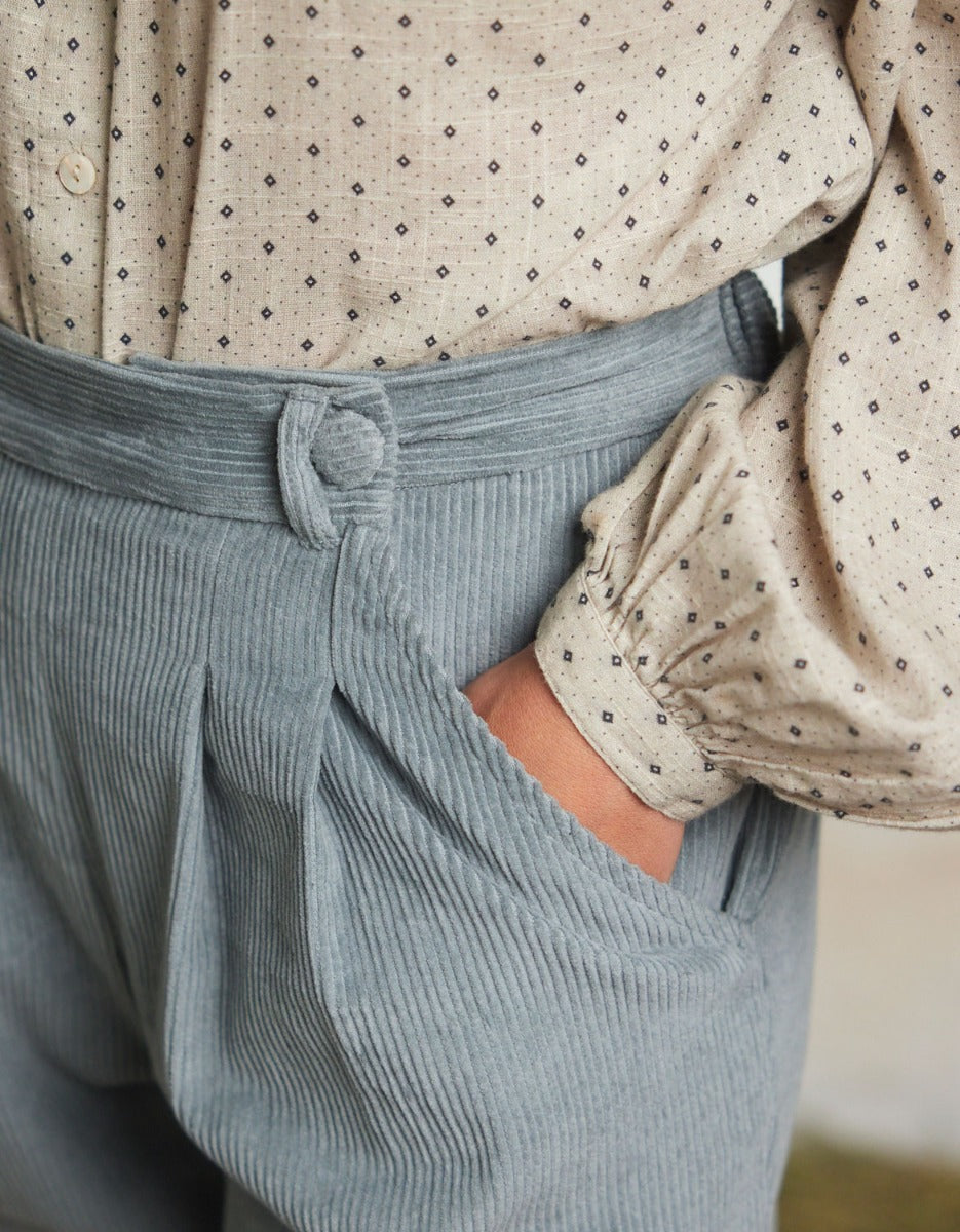 "Yana" corduroy pants lagoon