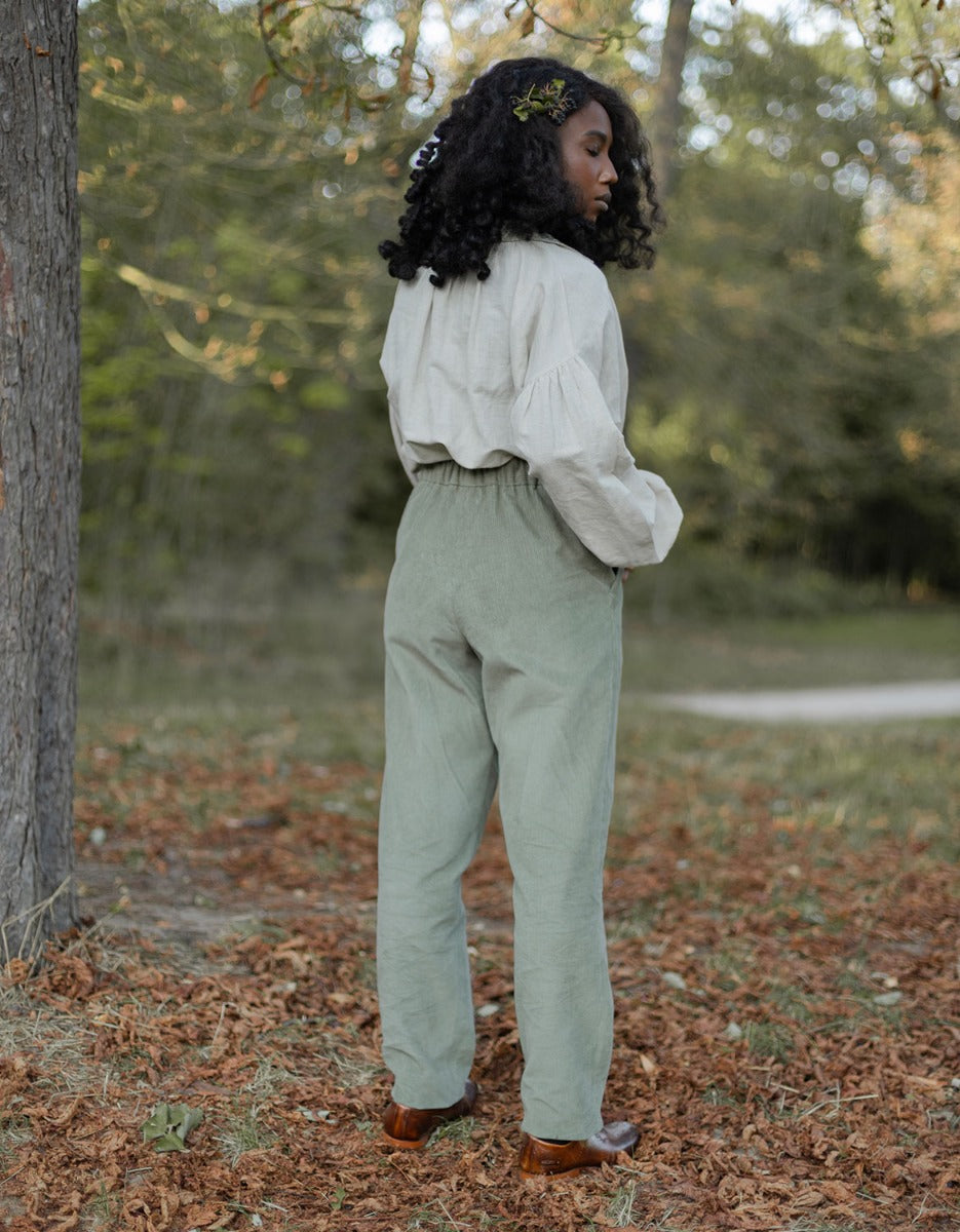 Yana' corduroy pants mint green – voriagh - sisters from ancient lands