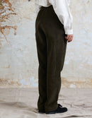 "Yana" corduroy pants moss green