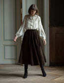 "Yana" corduroy skirt chestnut