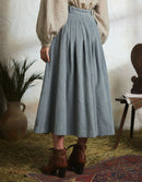 "Yana" corduroy skirt lagoon