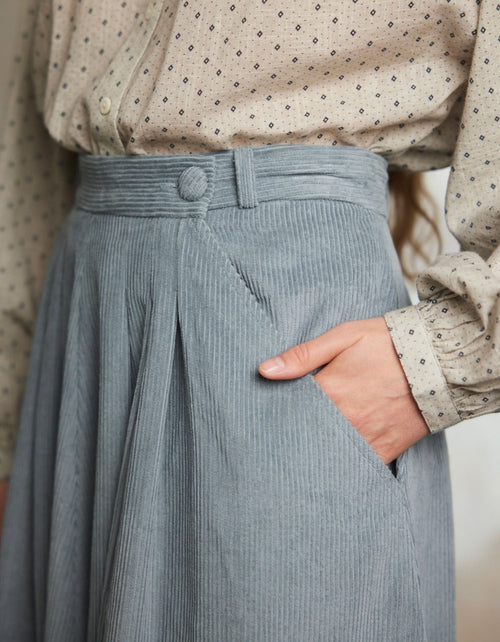 "Yana" corduroy skirt lagoon