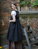 "Gisela" embroidered over dress black