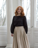 Haut 'Ziema' en coton couleur seigle