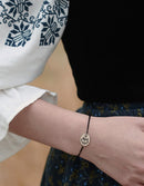 Bracelet 'Zina' moineau folk en argent massif