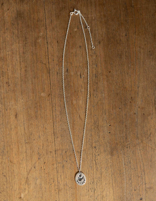 'Zina' folk sparrow necklace in sterling silver