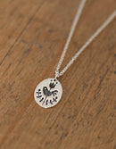 'Zina' folk sparrow necklace in sterling silver