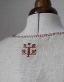 "Zlata" linen dress with tile embroideries